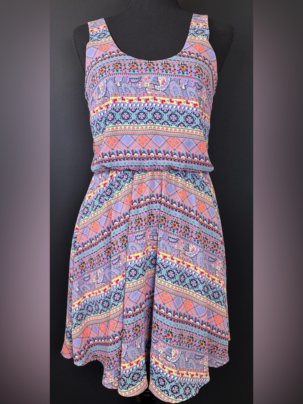 #130 - Lush Lavender‎ Multi-Print Maxi Dress